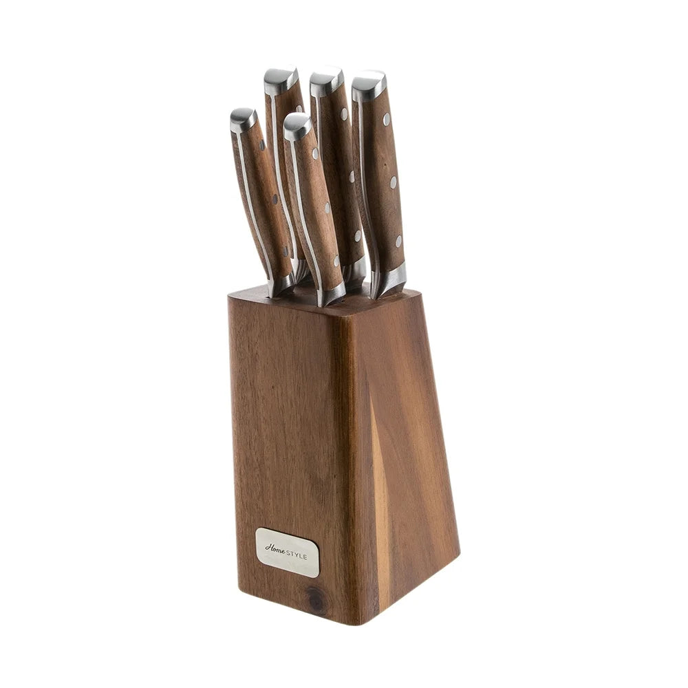 Jersey Home Style Knife Set with Block, 6-Piece