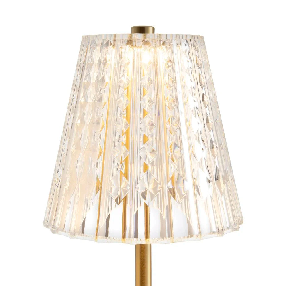 Wolff Lumina LED Table Lamp, Gold, Bivolt, Battery Operated
