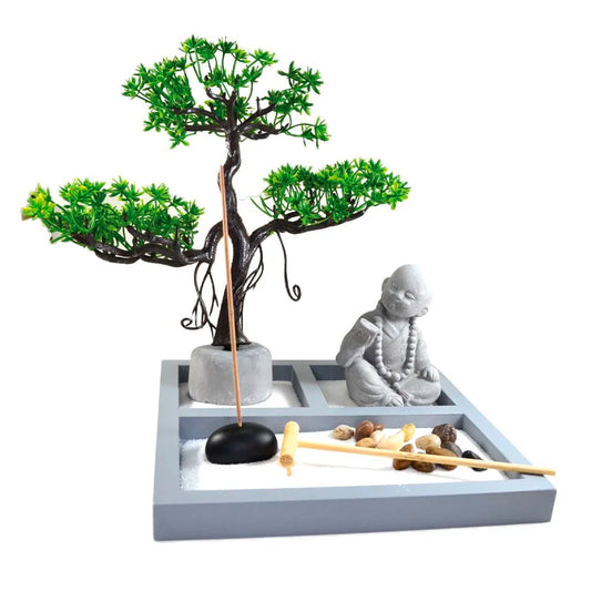 Terrarium Sand Tray Altar Zen Garden Decorative Buddha Wood 20cm
