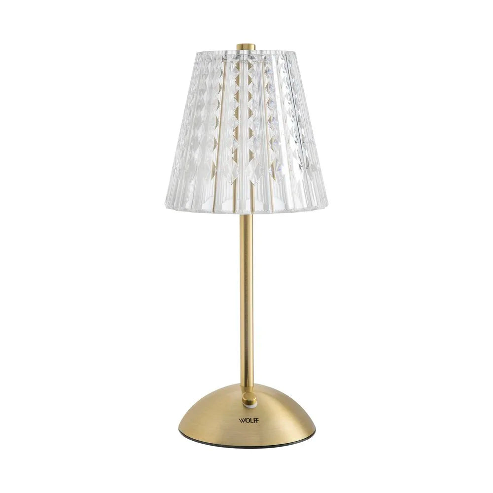 Wolff Lumina LED Table Lamp, Gold, Bivolt, Battery Operated