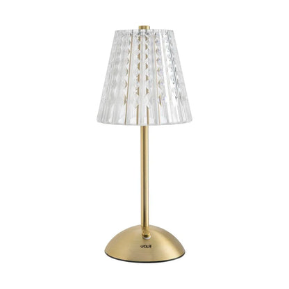 Wolff Lumina LED Table Lamp, Gold, Bivolt, Battery Operated