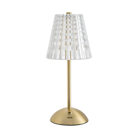 Wolff Lumina LED Table Lamp, Gold, Bivolt, Battery Operated