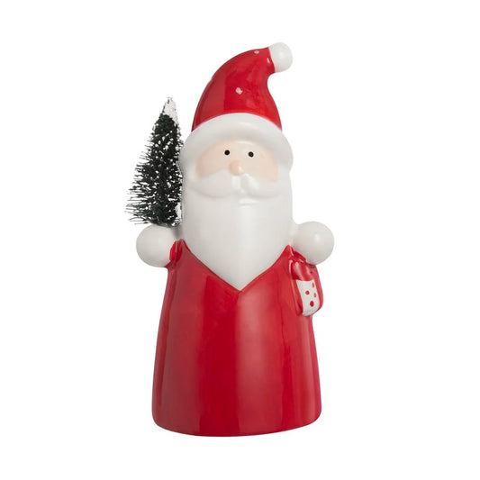 Santa Holiday Snowy Adornment 14 cm