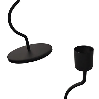 Decorative Wave Shape Metal Candle Holders, 2 pcs