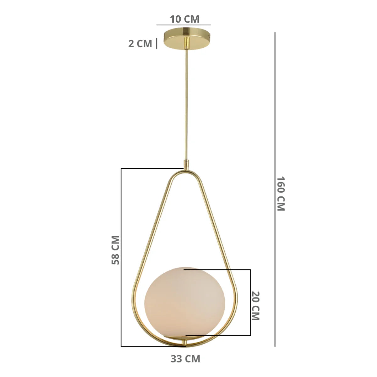 Fallen Globe Pendant Chandelier Bivolt Gold