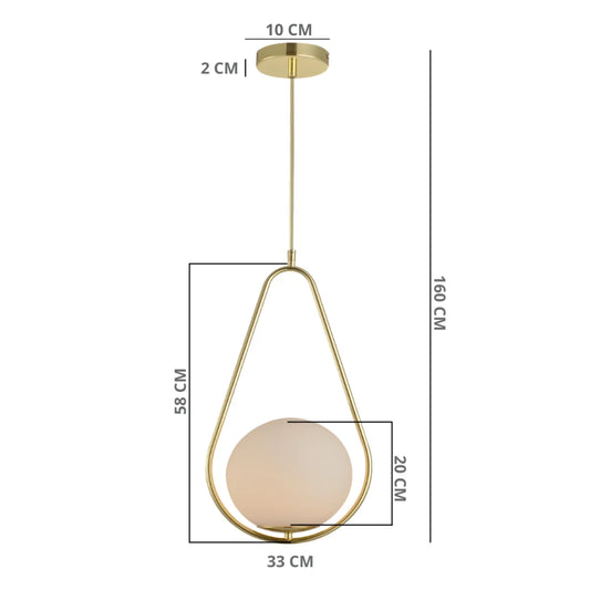 Fallen Globe Pendant Chandelier Bivolt Gold
