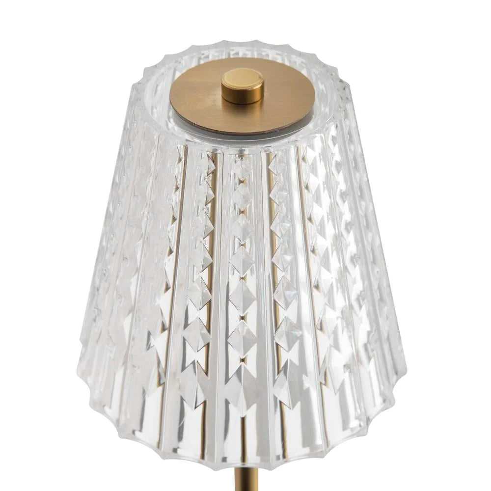 Wolff Lumina LED Table Lamp, Gold, Bivolt, Battery Operated