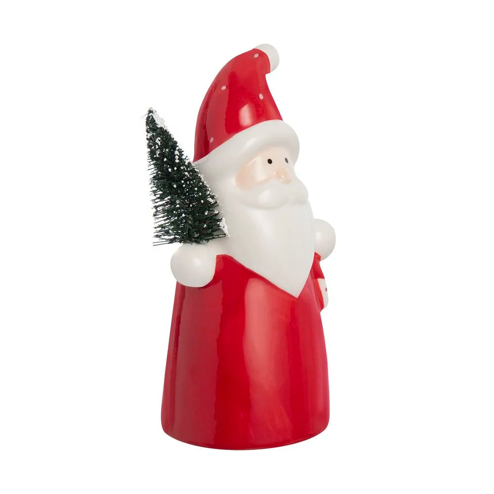Santa Holiday Snowy Adornment 14 cm