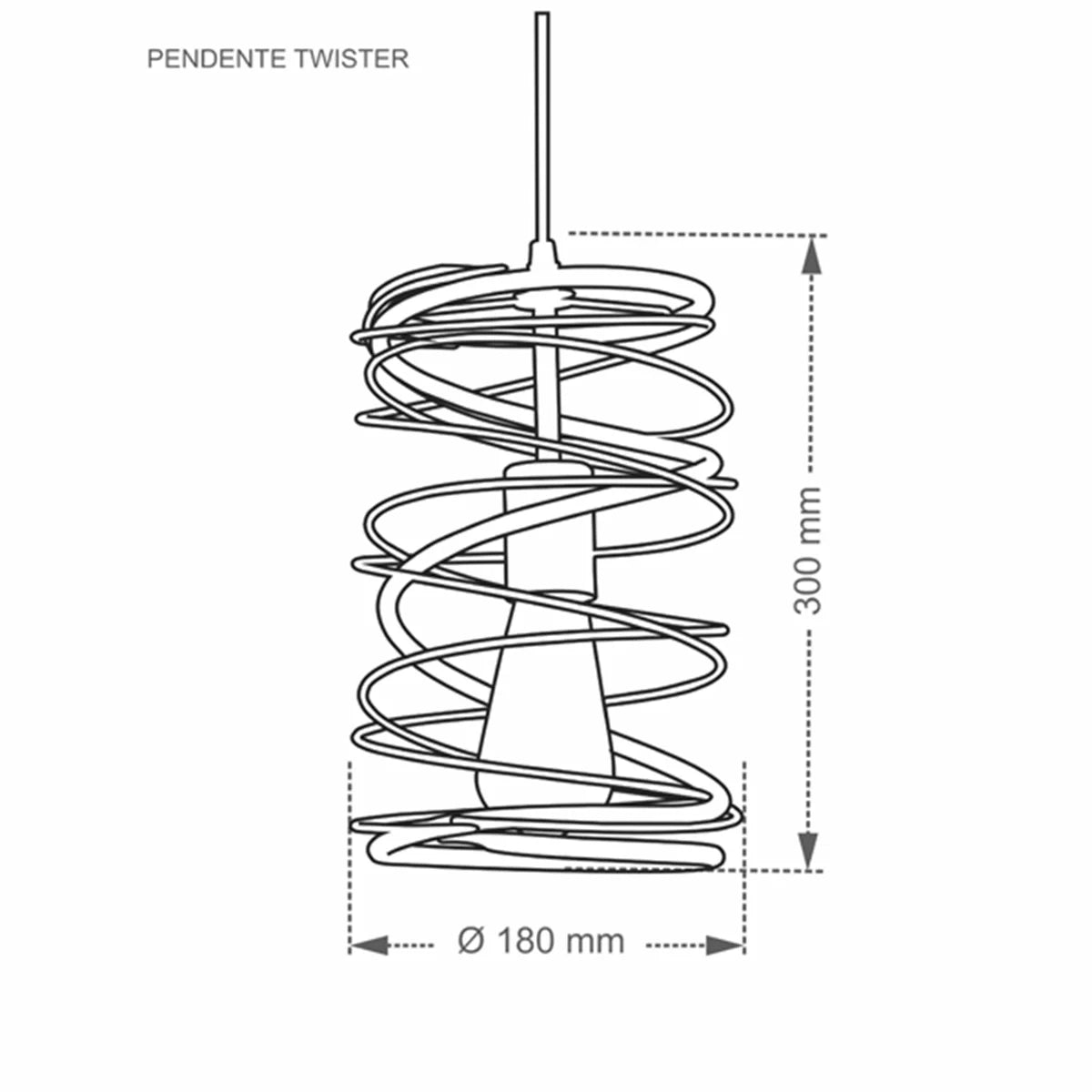 Taschibra Twister Pendant 1 lamp E27