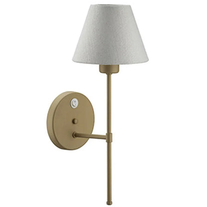 Kit of 2 Gold Wall Lamps with Switch and Sconces