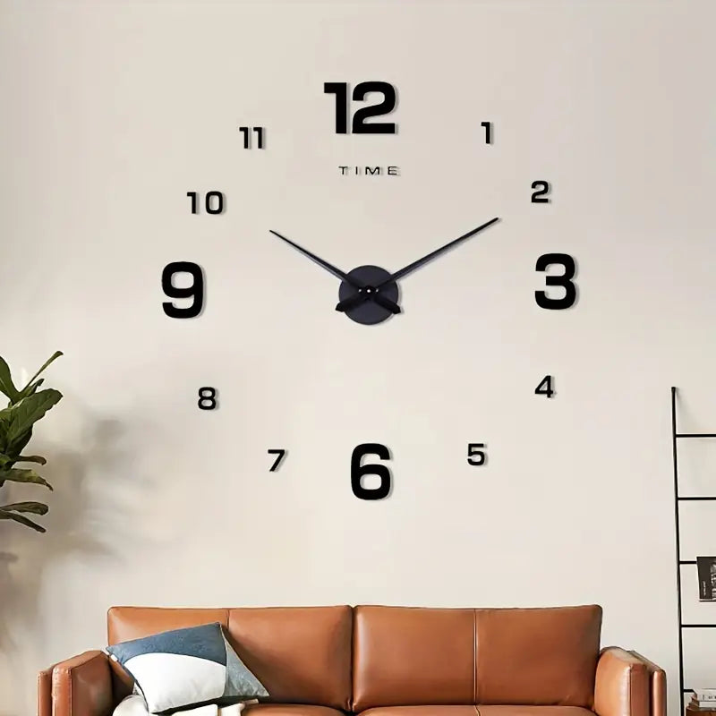 3D DIY Wall Clock, Luminous, Frameless, Silent, Minimalist, Creative