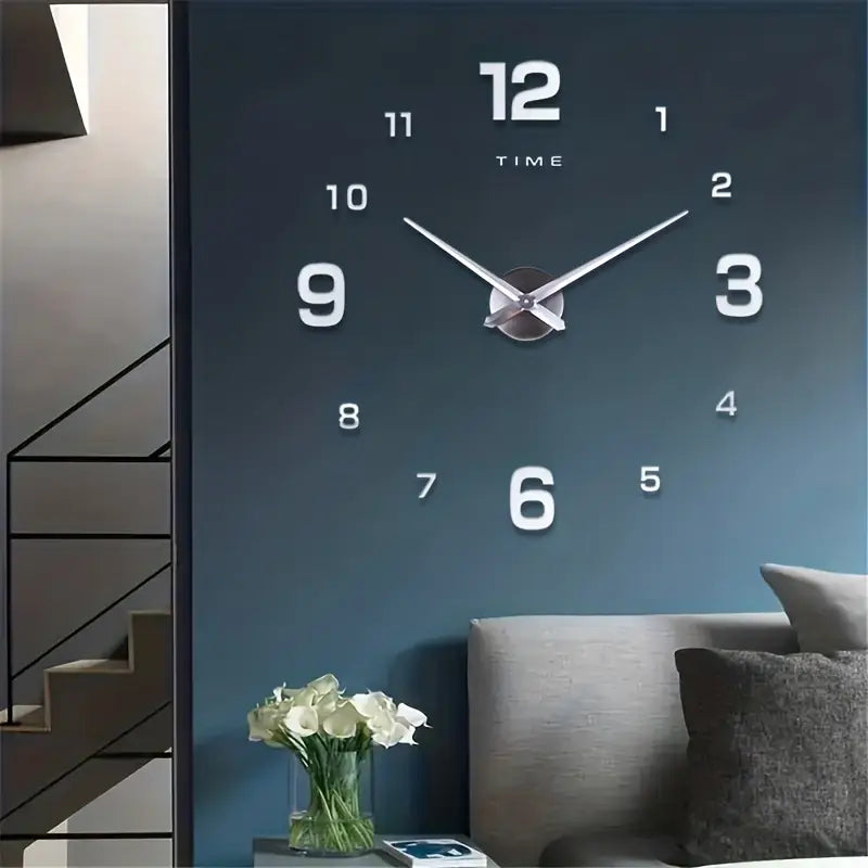 3D DIY Wall Clock, Luminous, Frameless, Silent, Minimalist, Creative