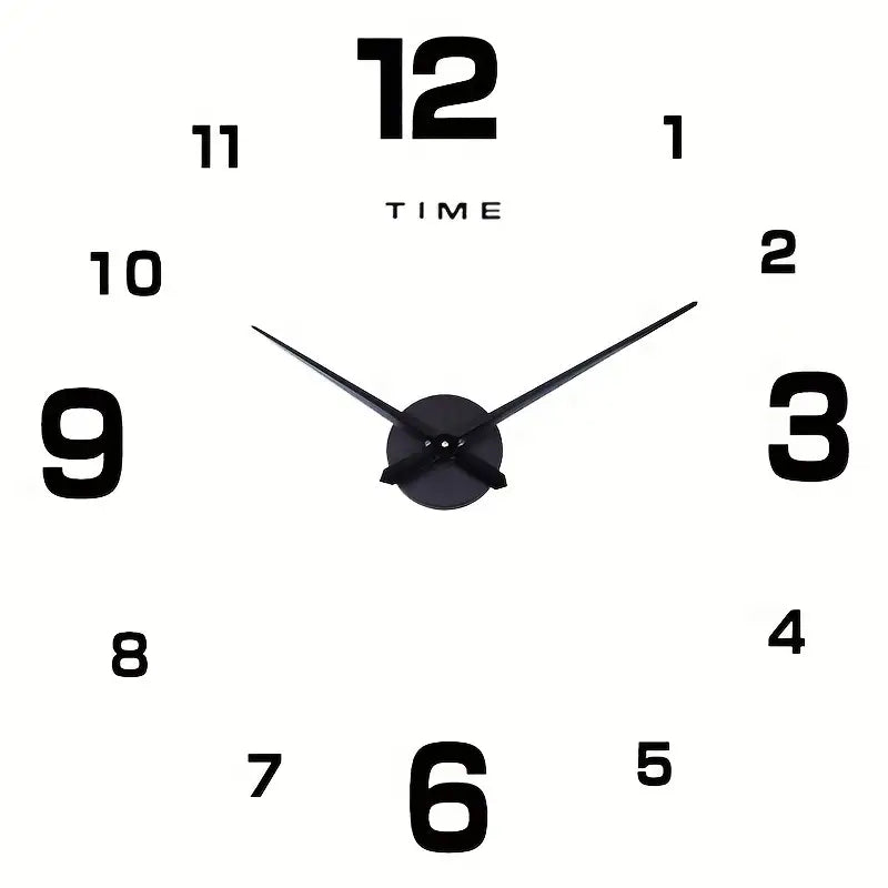 3D DIY Wall Clock, Luminous, Frameless, Silent, Minimalist, Creative
