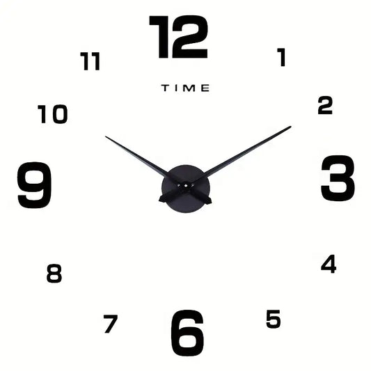 3D DIY Wall Clock, Luminous, Frameless, Silent, Minimalist, Creative