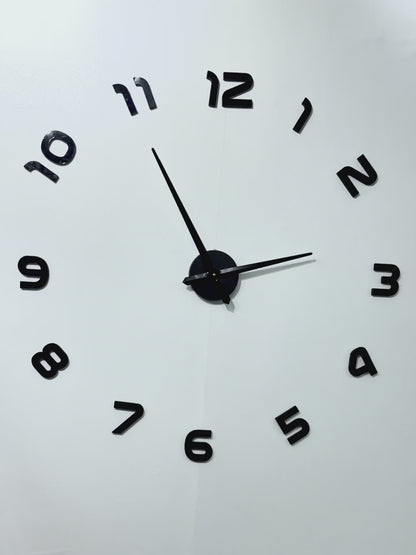 3D DIY Wall Clock, Luminous, Frameless, Silent, Minimalist, Creative